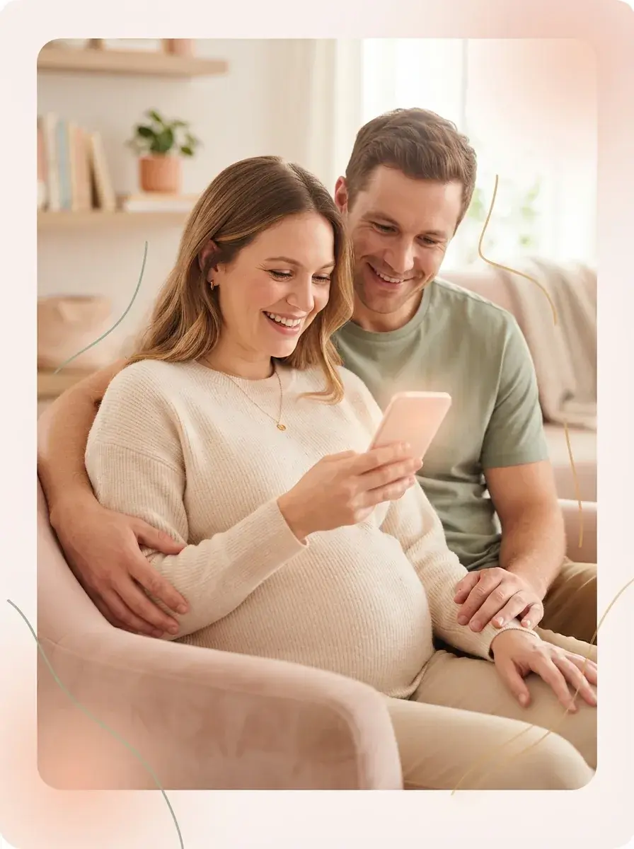 Woman looking calmly at her phone
