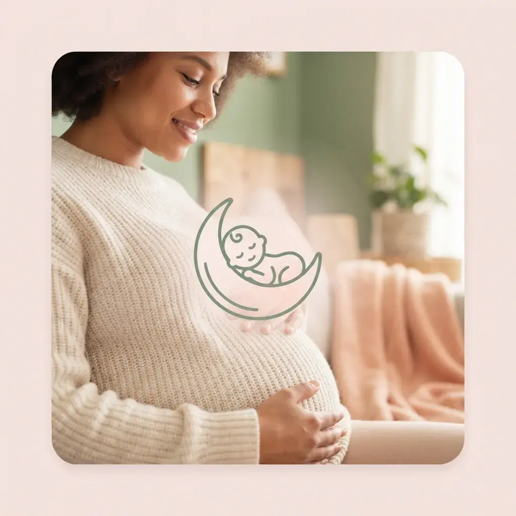 Pregnant woman exploring baby names