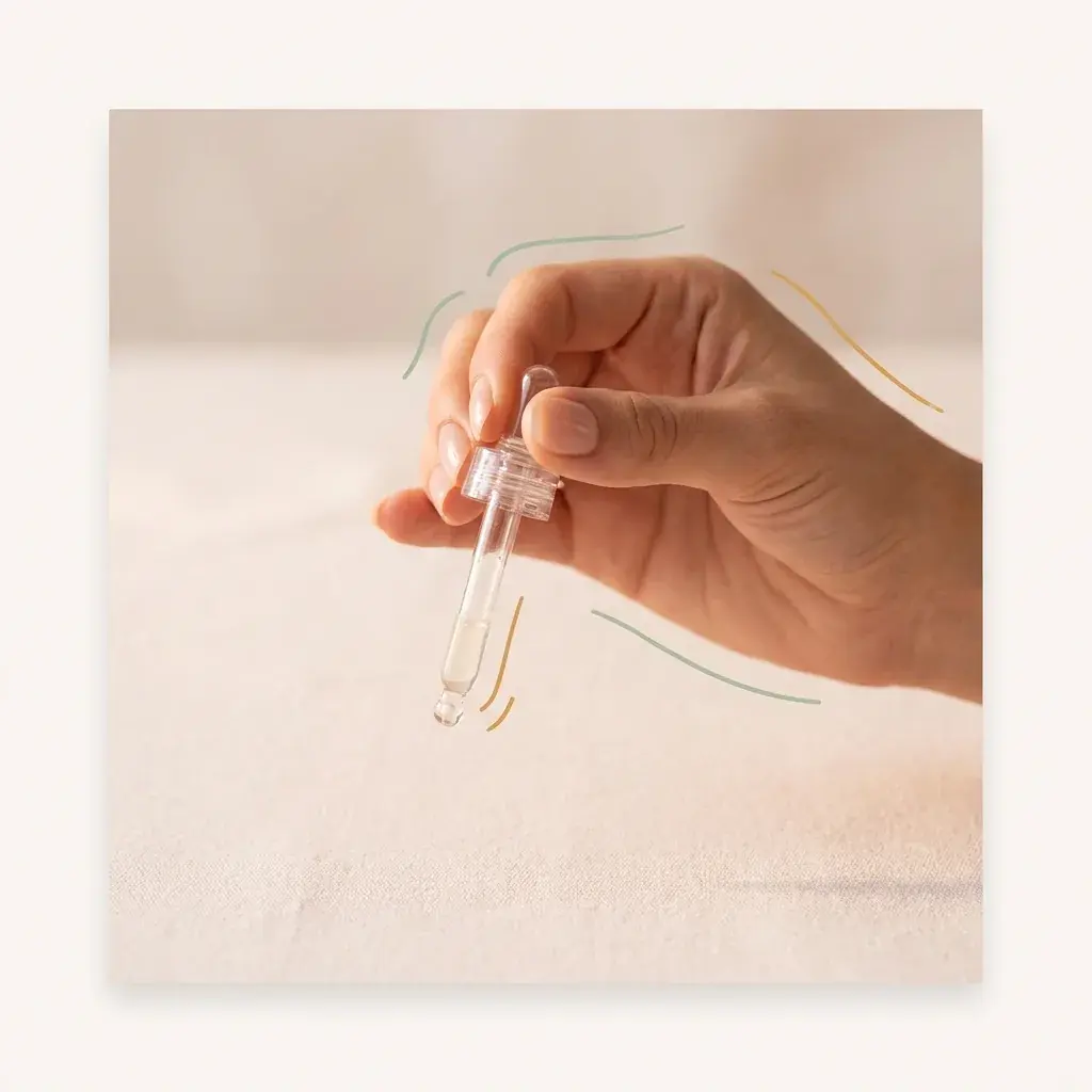 Woman tracking fertility signs, including cervical mucus